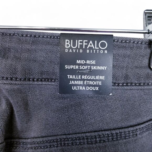 BUFFALO DAVID BITTON Jeans 1149879 Mid Rise Super Soft Skinny Gray Size 4/27 - Picture 11 of 12